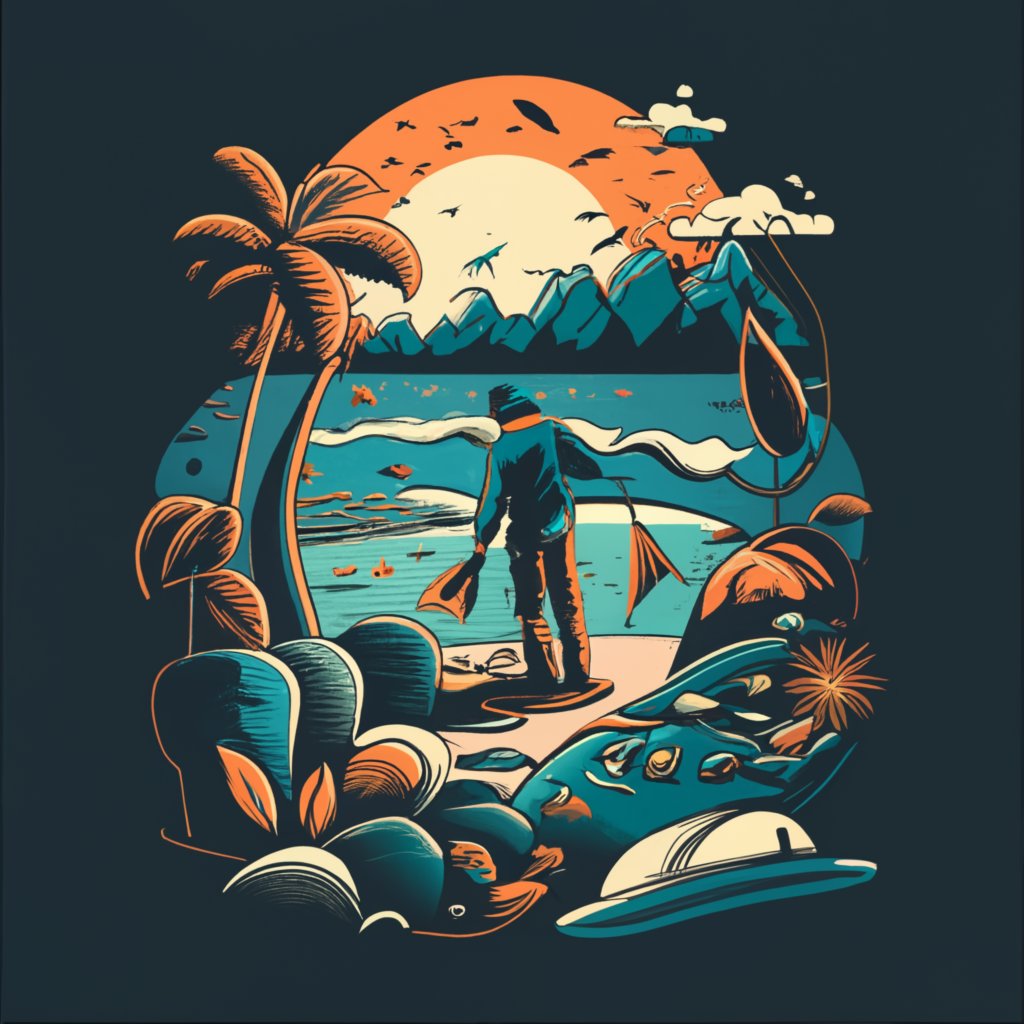 charming beach and fishing retro designs illustrat eRfMhDHjRSmQ5AXpHjSwNA 6RBkYzXnQ8WuMLIr dnjMQ